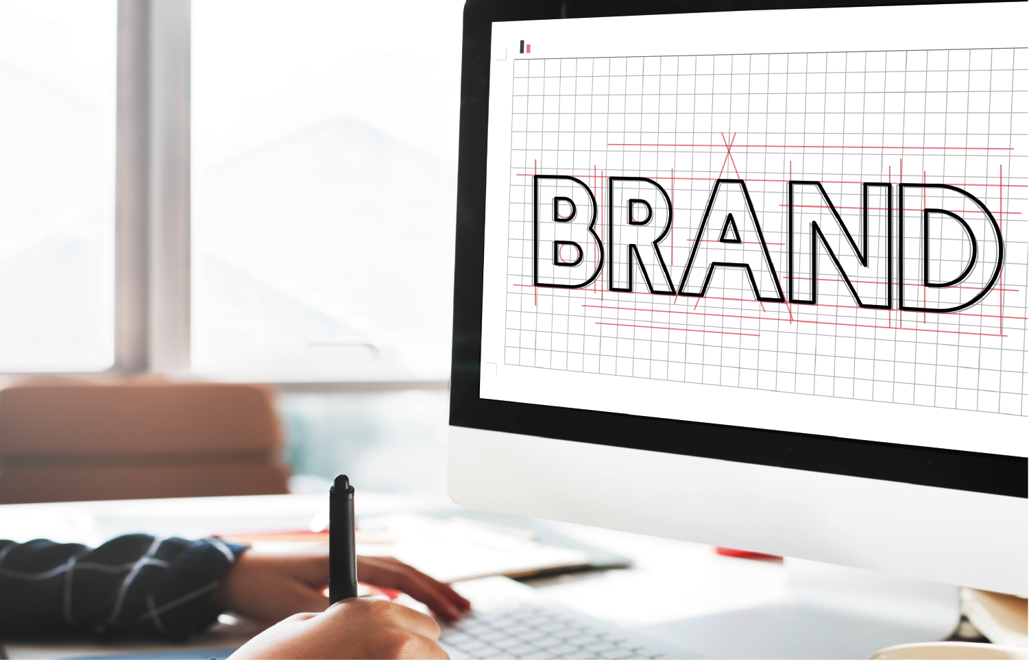 Toetsenbord met groen licht, symbool voor branding en digitale identiteit